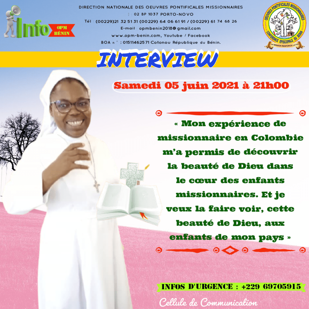 INTERVIEW ACCORDÉE PAR LA SŒUR MICHELINE TOWANOU SECRÉTAIRE (À LA DIRECTION DES OPM) À LA CELLULE&nbsp;DE